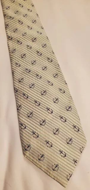 Vineyard Vines VV Marthas Vineyard Mens Silk Tie Anchors Made in USA