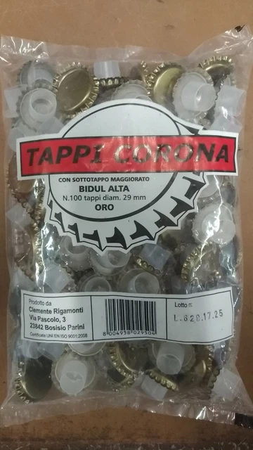 200 Tappi Corona Maxitenuta Rossi - Per Bottiglie, Utensili E Fai-Da-Te - Foto 9