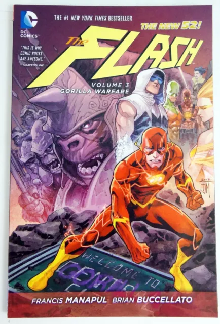 DC Comics The Flash Vol 3 Gorilla Warfare New 52 TPB SC 3rd Print NM 9.0 2015