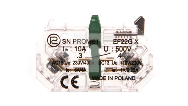 Schaltelement EF22GX Au vergoldet für Bedientaster Serie NEF22 und NEK22 /T2DE
