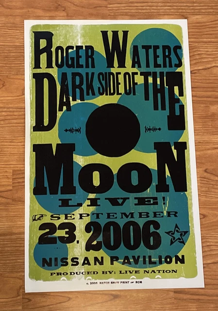 Roger Waters Dark Side of the Moon Pink Floyd Concert Poster Hatch Show Print B