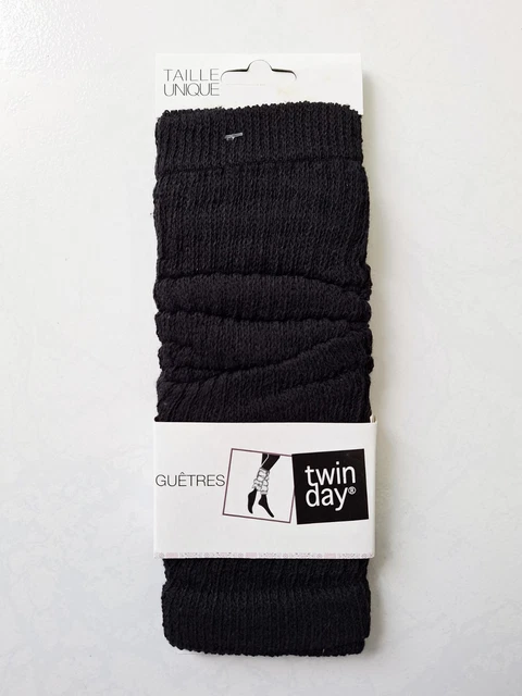Guêtres Femme TWINDAY - Taille Unique Noir Et Rose - Neuf Avec étiquettes
