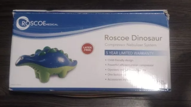Dinosaur Children's Asthma Air Compressor Blue Green Tested