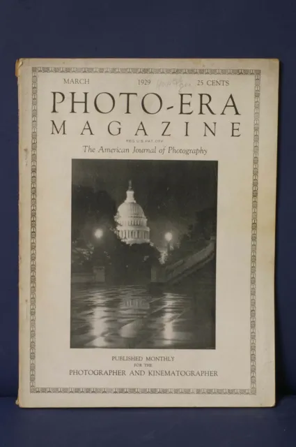 F66605 ~ REVISTA DE LA ERA FOTOGRÁFICA - The American Journal of Photography - marzo de 1929