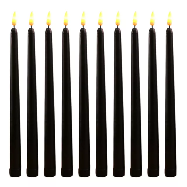 10 Pcs Plastic Halloween Candle Lights Electric Lighters Black