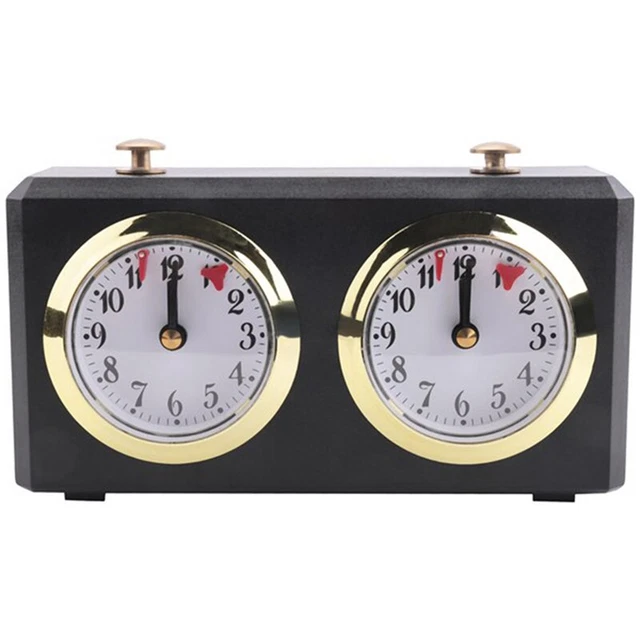 Orologio Scacchi Meccanico In Legno, Timer Da Competizione Per Scacchi, Shōgi, Weiqi, Carica Manuale