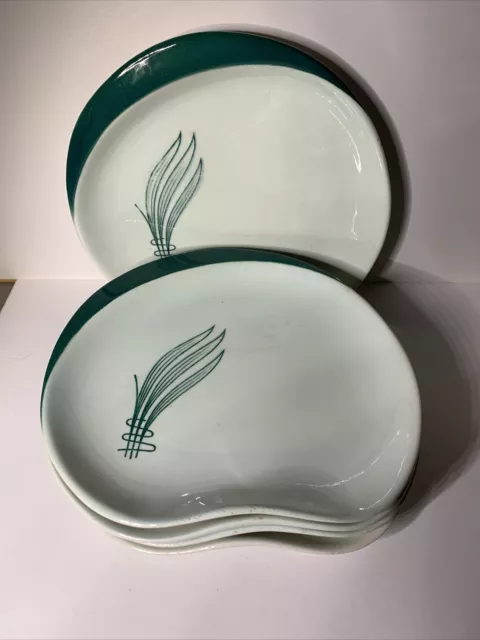 1950s Carlton Ware Australian Windswept Green 5 Side Plates (2 Sets Available)