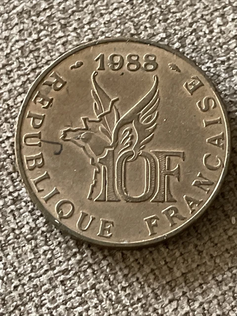 Old France Coin - 1988 10 Francs Roland Garros - Circulated TK557*