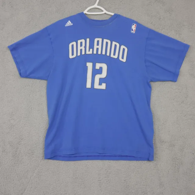 Adidas t shirt adult large blue Orlando Magic Dwight Howard 12 short sleeve mens