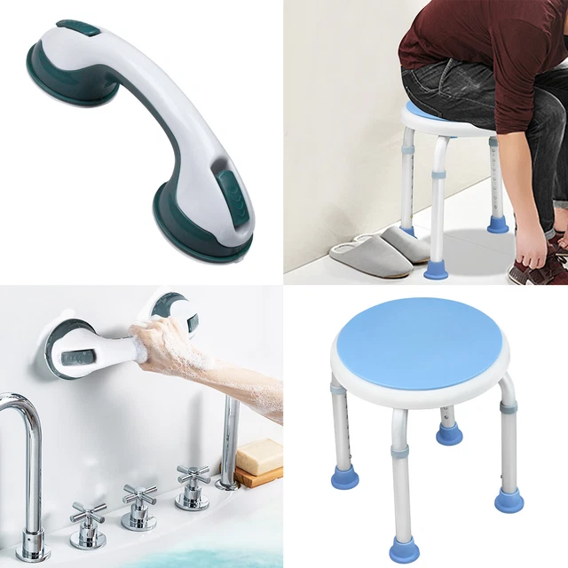 Mango de ducha ventosa ayuda de ducha taburete de baño 360° silla de ducha silla de baño taburete de ducha