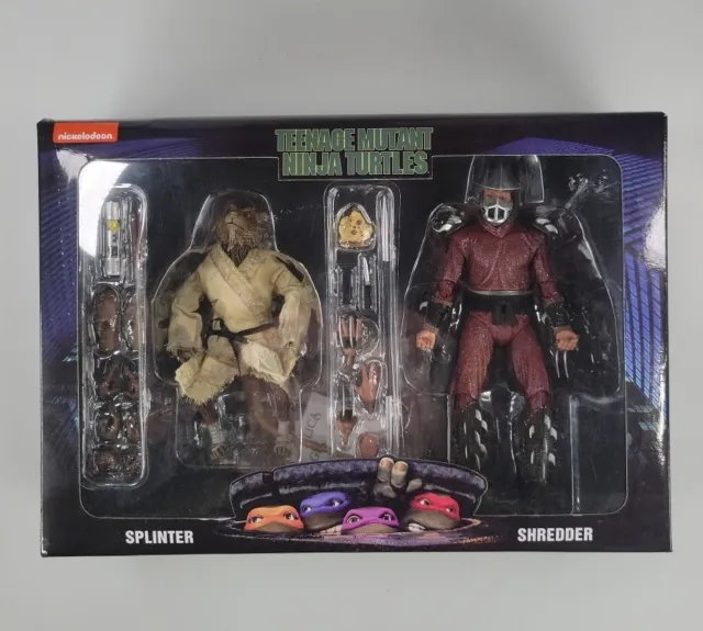 NECA Teenage Mutant Ninja Turtles Movie Splinter & Shredder 2 Pack