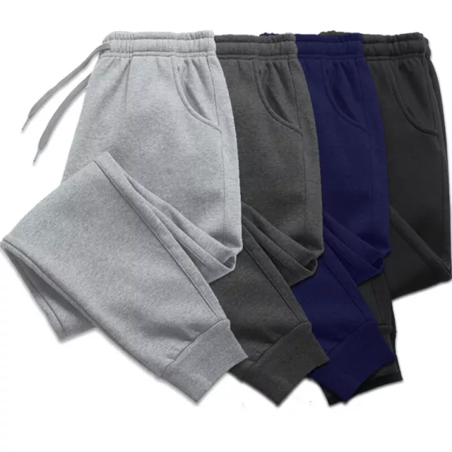 Men Fleece Lined Leggings Winter Thermal Thick Pants Warm Trousers Sweatpants