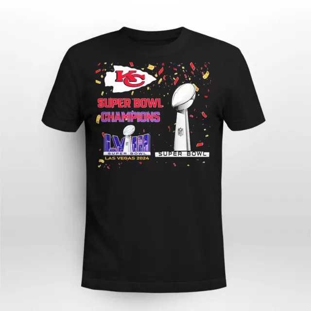 NEW -KANSAS CITY Chiefs Super Bowl LVIII 2024 Champions T Shirt S - 5XL ...