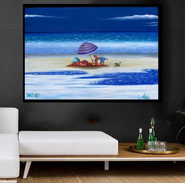 Art Painting Beach canvas Australia ocean surf shade seascape seaside