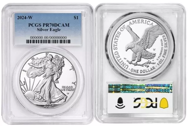 2024 W Proof $1 American Silver Eagle PCGS PR70DCAM #1