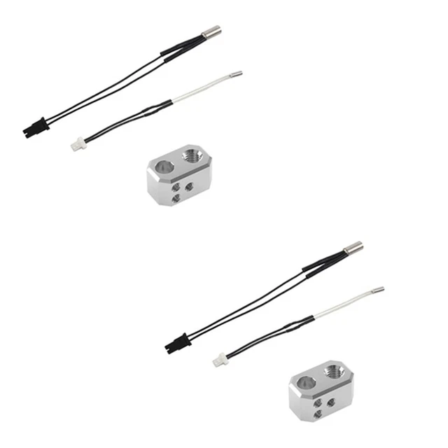 APAAZO 2 Pz CR-6 SE 100K Termistore Sensore Di Temperatura XH2.54 Terminale Parti Della Stampante 3D 24V 40W 90mm Riscaldatore A Cartuccia XH2.54 Compatibile Con CR6 SE (Color : 2pcs Thermistor