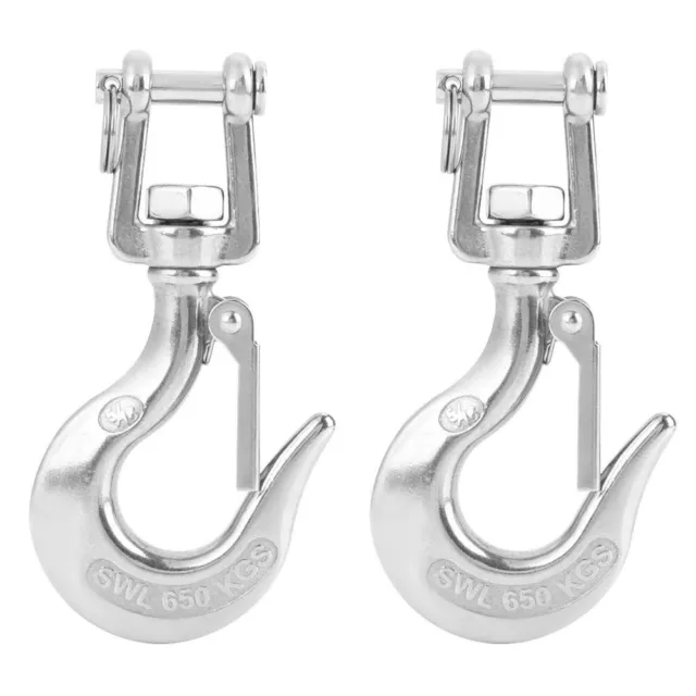 5Ton Slip Hooks Swivel Lifting Hook with Safety Latch,360 Degree Alloy  Steel Rotating Self-Locking Grab Hook ，Heavy Duty for 5Ton Working Load  Limit