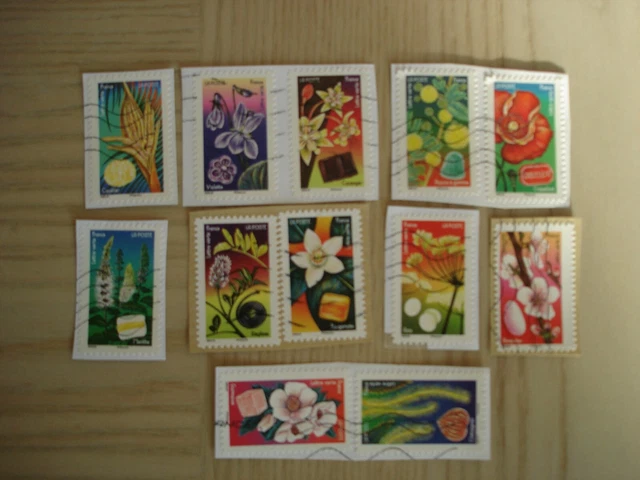 TIMBRES DE FRANCE autoadhésif 2022,oblitérés,Fleurs et douceurs.. EUR 1,20 - FR