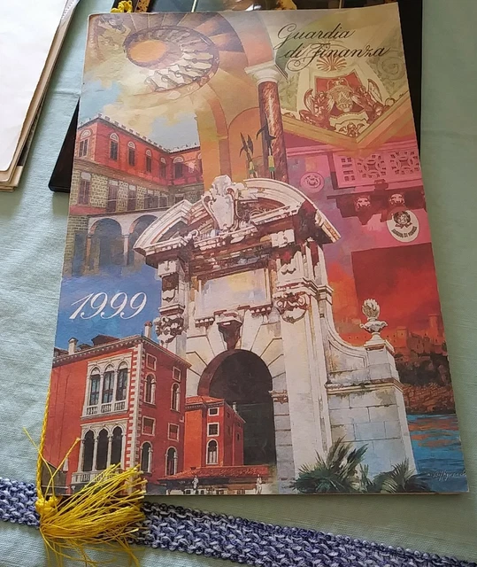 CALENDARIO GUARDIA DI FINANZA ANNO 1999 COMPLETO di CORDONCINO