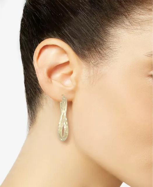 Simone I. Smith Textured Twist Hoop Earrings in 18k Gold over Sterling Silver 2