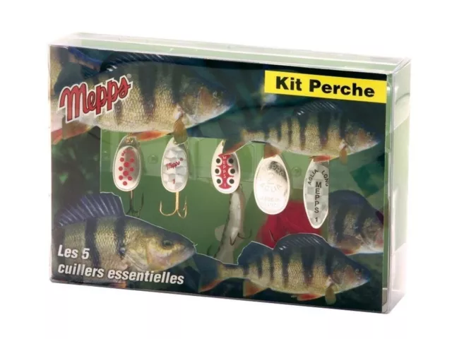 Mepps Perche Kit 5pcs Leurres cuillères Perche Set