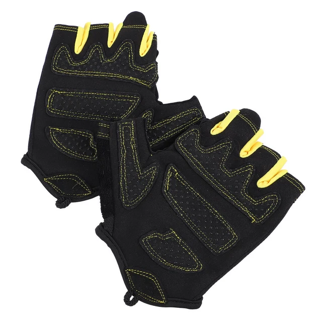 2 Pairs Cycling Half Finger Gloves Silica Gel Man Adults Training