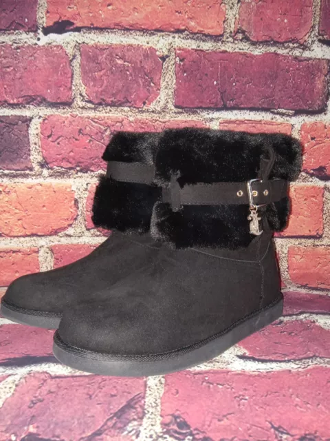 Juicy Couture Womens Boots With Black Fur Size 7 Brand New With Tags 2