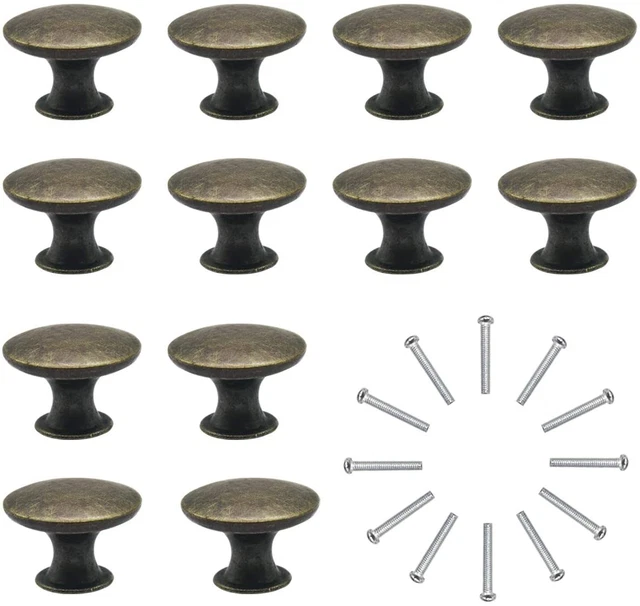 Boutons De Porte Lot De 12 Boutons De Tiroir 30Mm Vintage Laiton Poignées Bouton