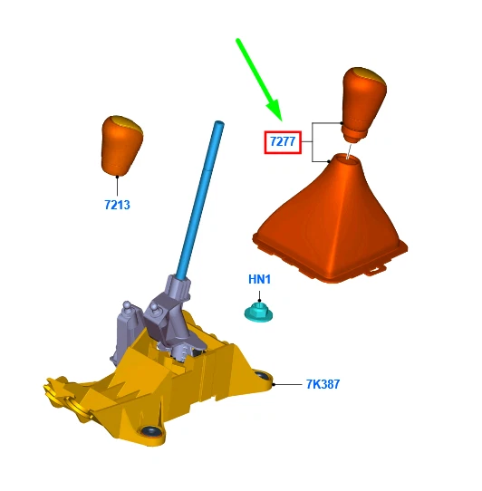FORD FIESTA MK6 Gear Change Lever Knob 8A6R7H409MBB 1556846 NEW