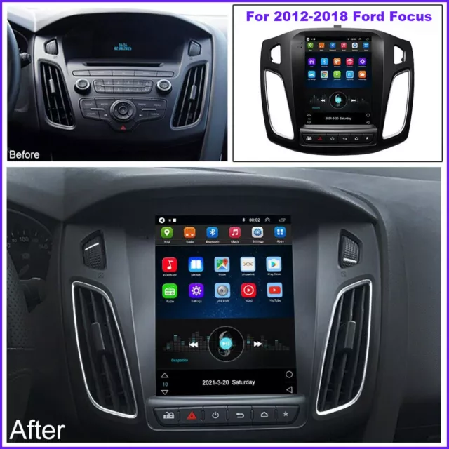 9.7" For 2012-2018 Ford Focus GPS Navi Android 12 Car Stereo Radio Carplay 2+32G