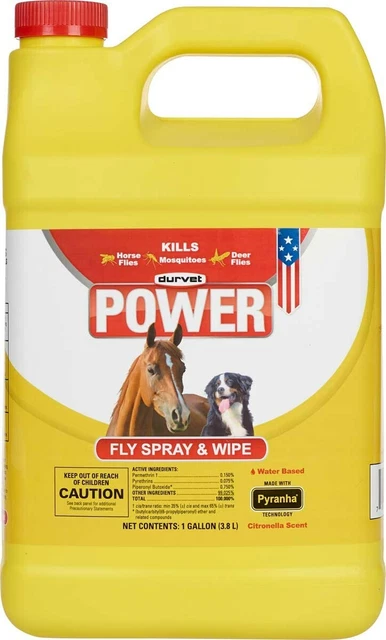 POWER Fly Spray & Wipe for Horses and Dogs flies, mosquitoes deer flies