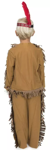 Native American Indian Boy Costume with Feather headband 3