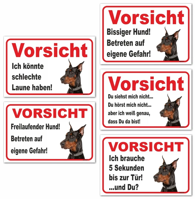 Tierwarnschild „Vorsicht Hund“ – 20x12 Cm, Kunststoff, Für Innen & Außen