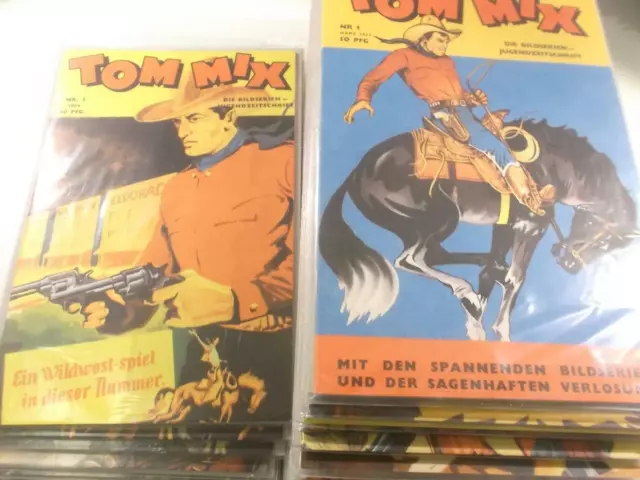 TOM MIX Comic Sammlung Nr. 1 - 21 von 1953 + 1 - 8 von 1954 komplett Hethke Zust