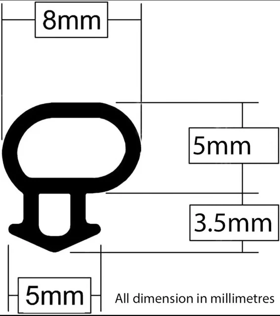 STORMGUARD REPLACEMENT BUBBLE Gasket UPVC Door Window Rubber Seal Black