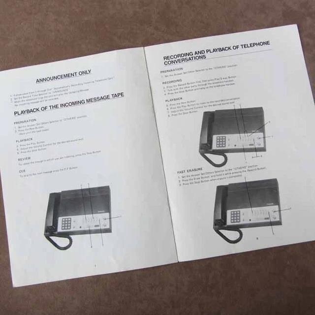 Telepermit Phones UNISONIC COMPACT FEATURE Phone Model 7870 Owners Instructions Original ...