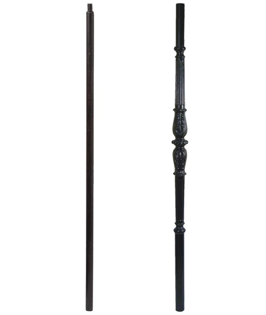 Copper Vein - 1-3/16" Square Iron Newel Support Posts for Staircase Remodel