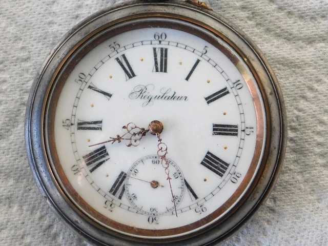 MONTRE GOUSSET POCKET watch - Train Ancien Locomotive à vapeur (Ref 4