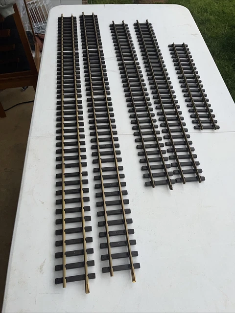 G Scale LGB and REA Brass Track 2 of 48” LGB and 2 of 36” REA & 1 of 20” REA G Scale LGB and REA Brass Track 2 of 48” LGB and 2 of 36” REA & 1 of 20” REA