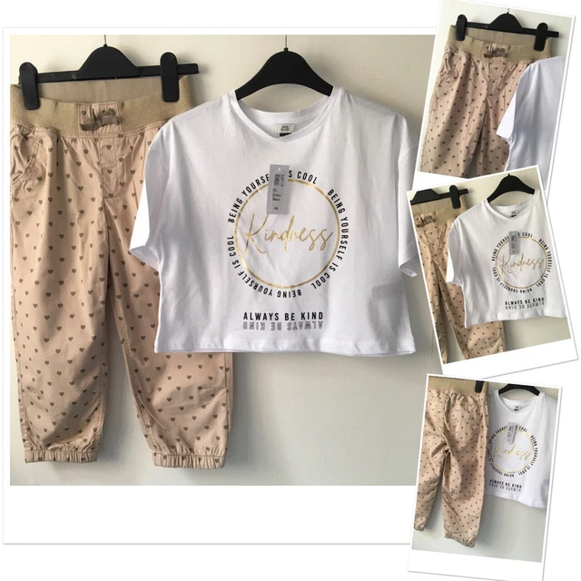 H&M girls summer crops exc used New tags River Island girls top 9-10 years