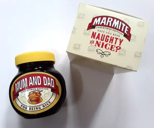 MARMITE Christmas Jar - 'MUM AND DAD' For Being Nice - 250gms - BBE May 2017 2