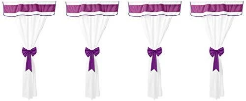 Baby Doll Lodge Collection Round Crib Curtain & Drape Set In Plum