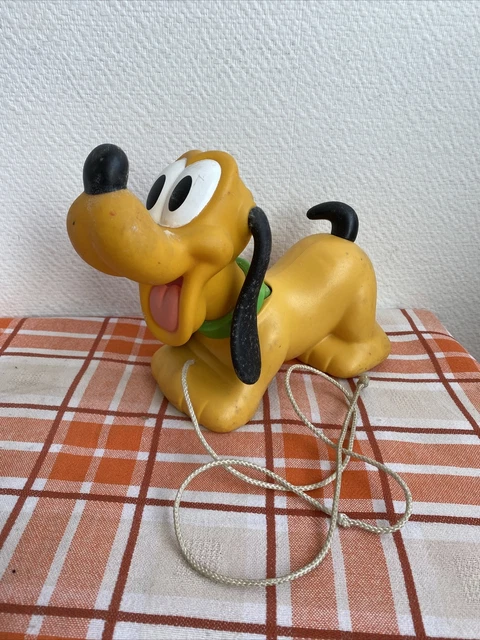 ANCIEN JOUET À tirer MOUTON sur roulettes vintage jeu plastique jaune old toy EUR 38,00 - FR