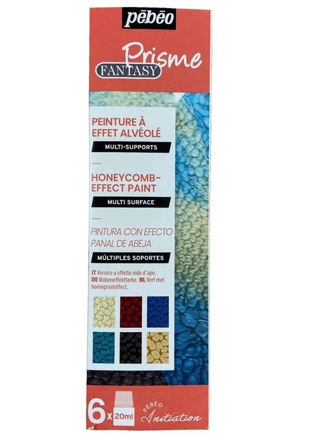 Pebeo Fantaisie Prisme 6 X 20ml Initiation Set Nid Effet Peinture Craft Artiste