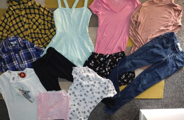 Leggings, top, camicie, abito, jeans e pantaloncini donna/adolescente taglia 8