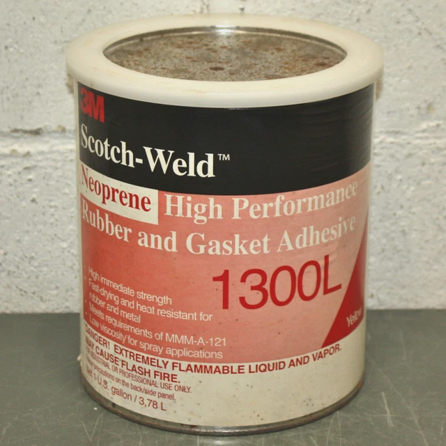 3M Scotch Weld Neoprene Rubber & Gasket Adhesive 1300L, 1 Gallon, Yellow