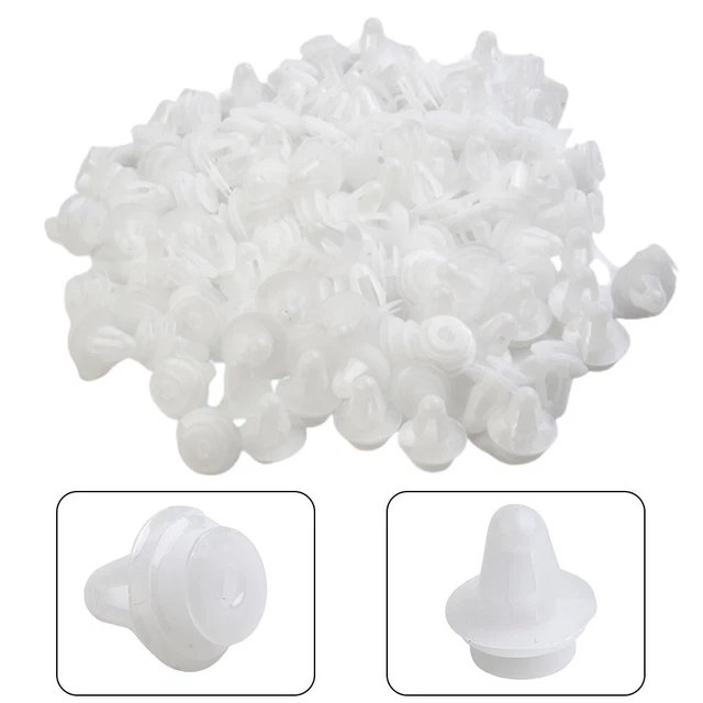 Push Type White Plastic Door Trim Retainer Clip for Toyota/Honda (100 Pcs)
