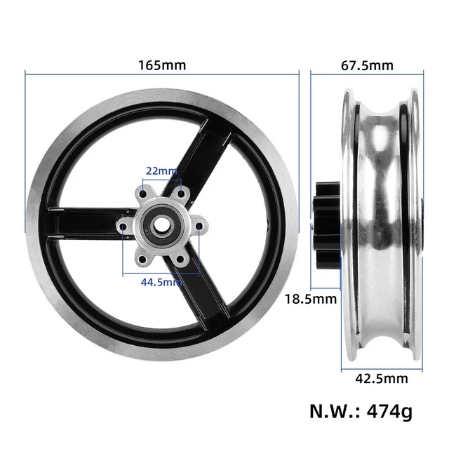 Hub avant de roue sport extérieur flambant neuf 10 x 2,125 10 x 2,25 10 x 2,5 1