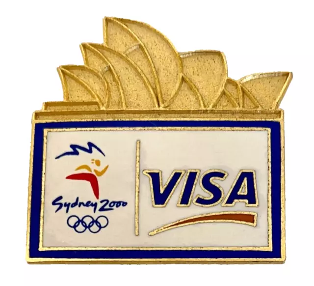 SYDNEY 2000 OLYMPIC GAMES ~ VISA SPONSOR PIN, BADGE, BROOCH  ...freepost