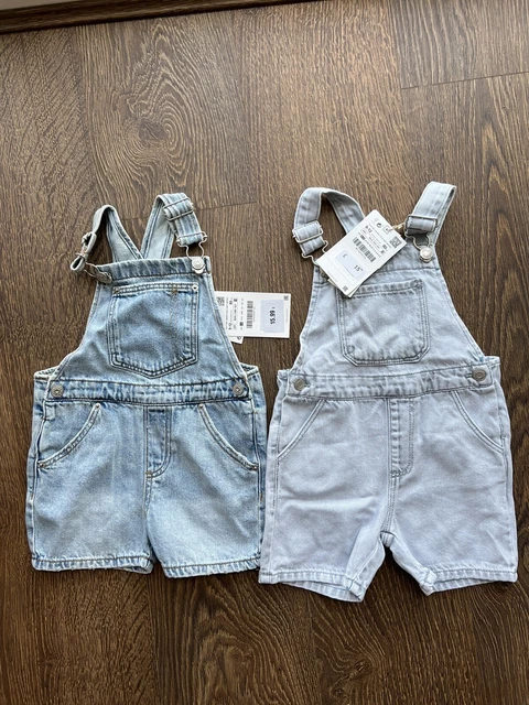 Zara Dungarees bidenim per bambini nuovi con etichetta 9-12M 80 cm